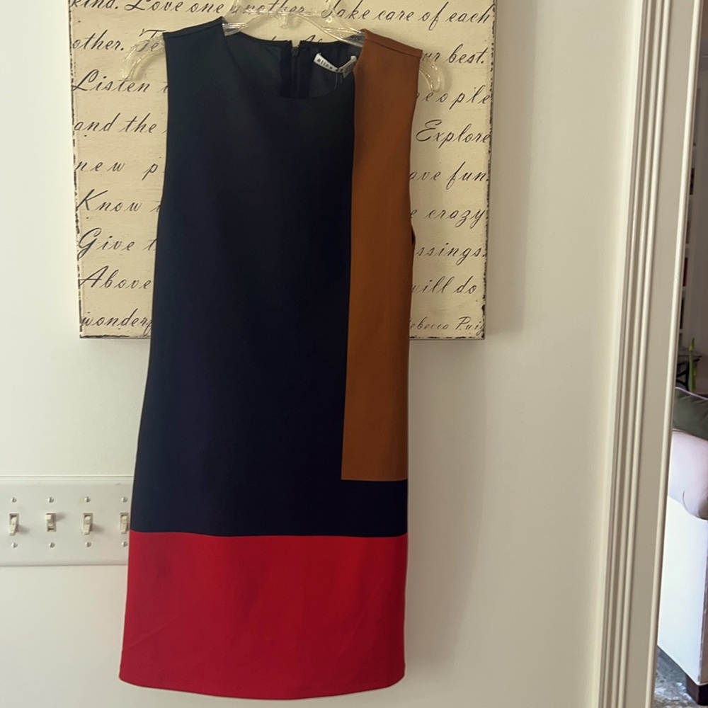 Women’s Alice & Olivia NWT color block dress, size 2